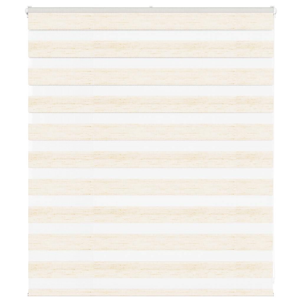 vidaXL Zebra rolgordijn 135x100 cm stofbreedte 130,9 cm marmerbeige