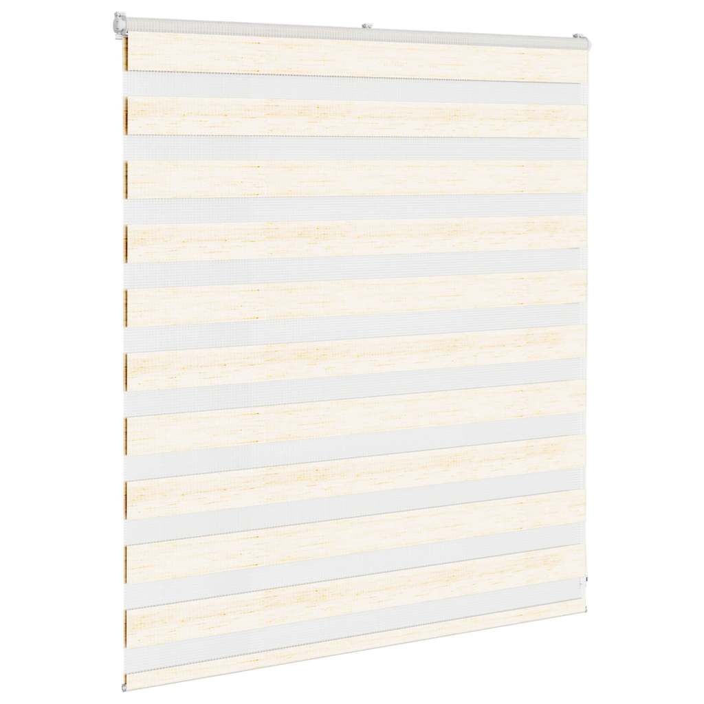 vidaXL Zebra rolgordijn 135x100 cm stofbreedte 130,9 cm marmerbeige