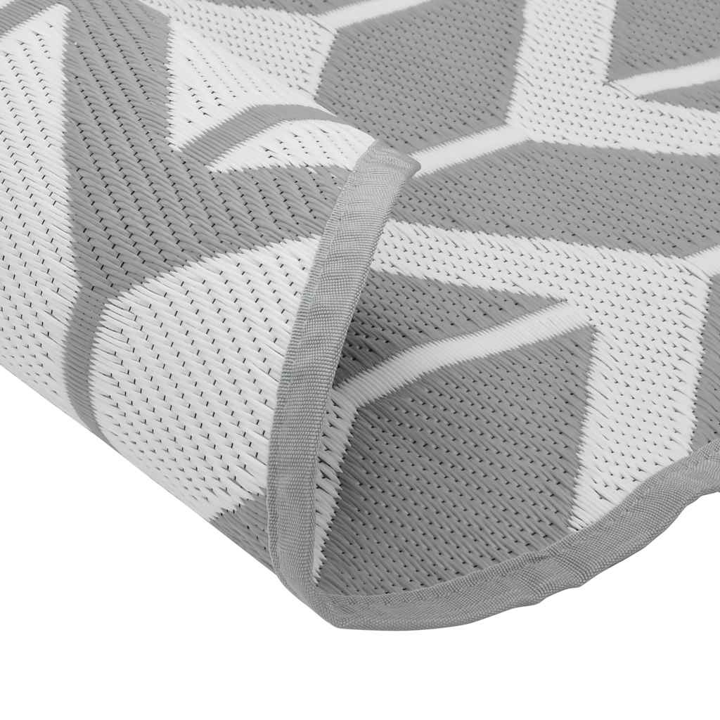 vidaXL Buitenkleed ARAKIL Ø160 cm polypropeen grijs