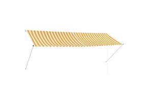 Uittrekbare Luifel 350x150 cm Geel/Wit - 53% Korting!