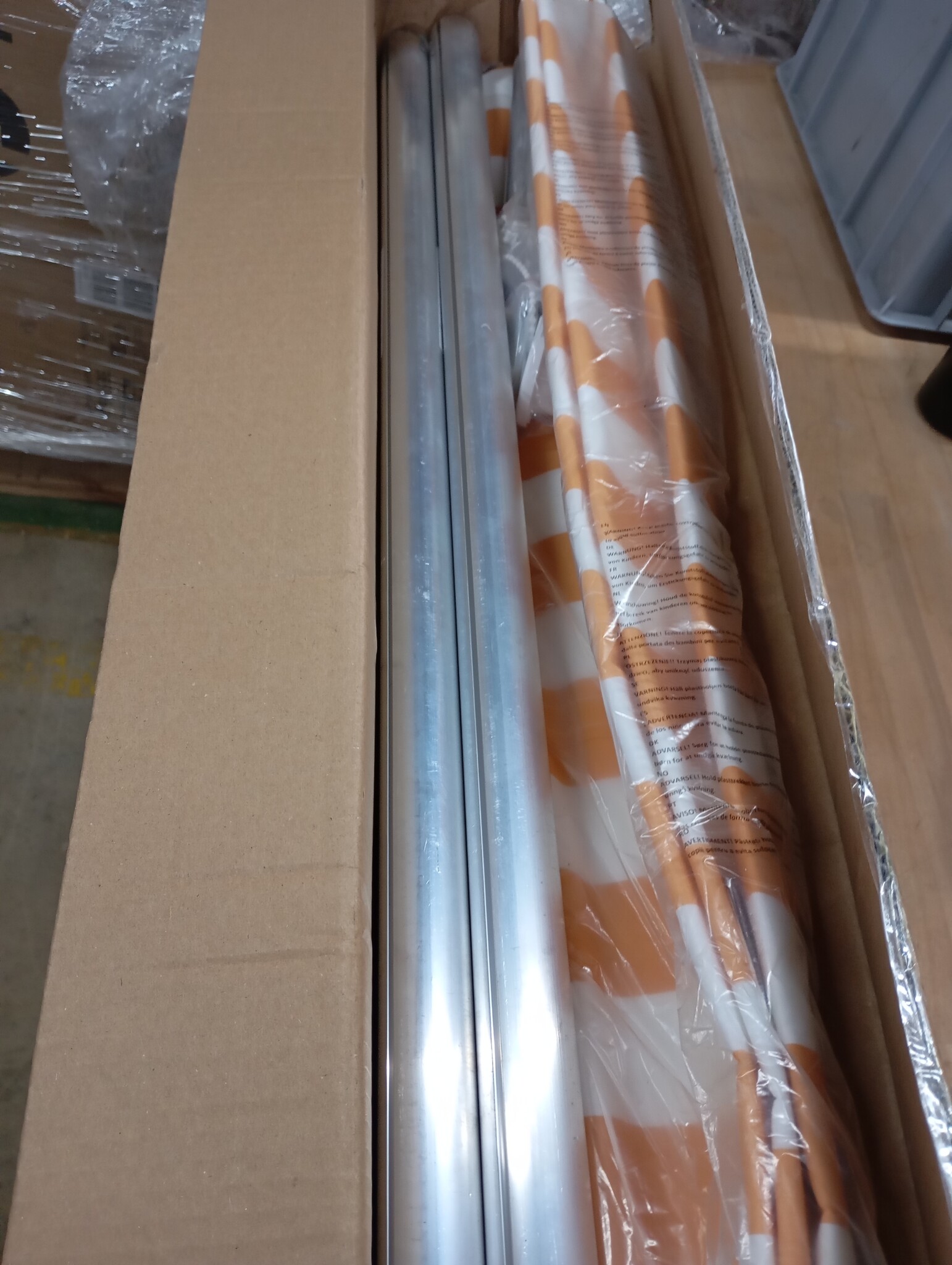 vidaXL Luifel uittrekbaar 350x150 cm geel en wit