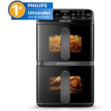 Philips Dubbele Airfryer 4000 10L - 2 maaltijden met RapidAir