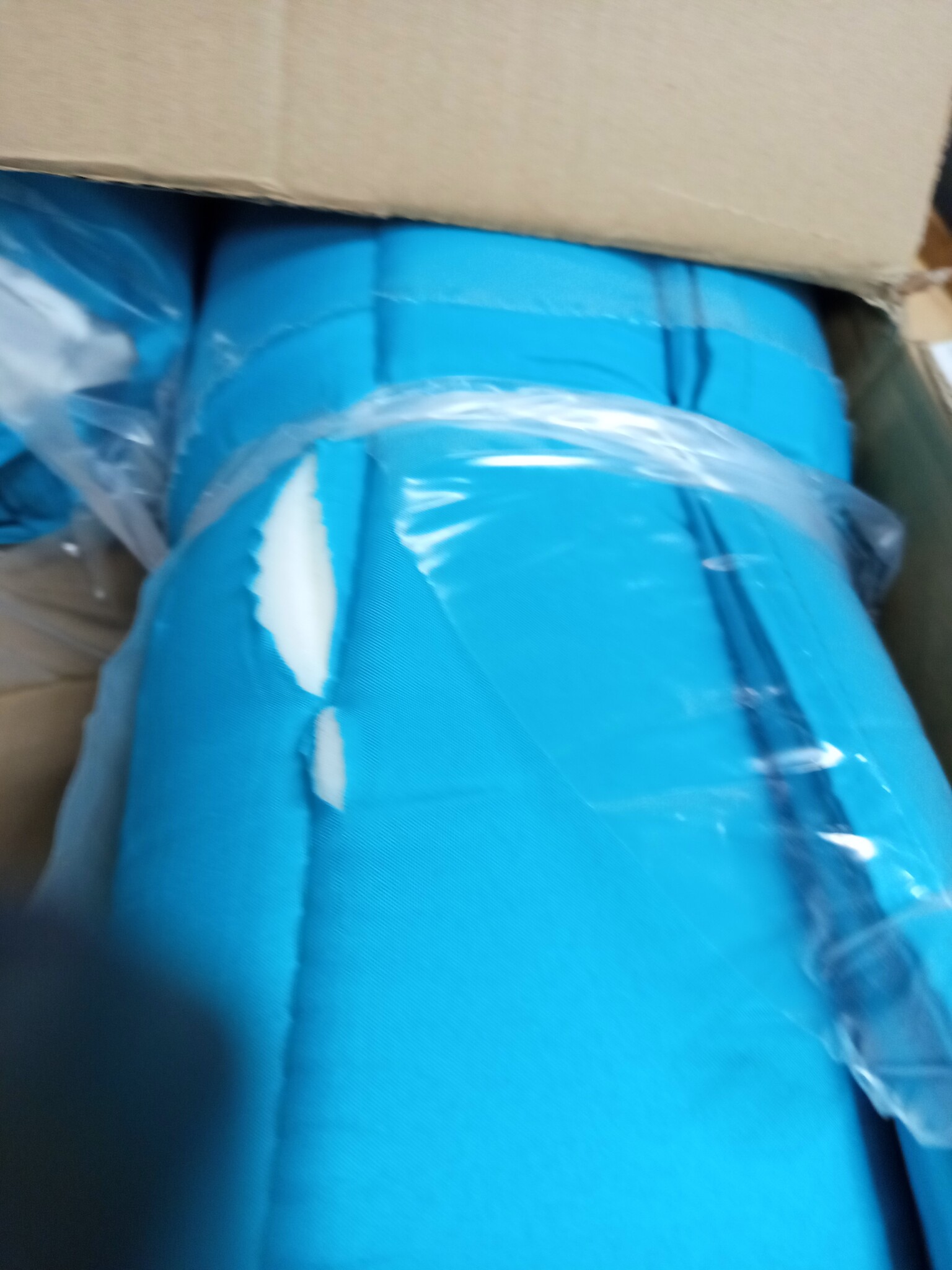vidaXL Stoelkussens 4 st lage rug stof turquoise