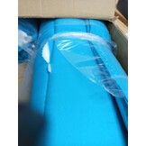 vidaXL Stoelkussens 4 st lage rug stof turquoise