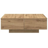 vidaXL Salontafel 90x60x31 cm bewerkt hout artisanaal eikenkleurig