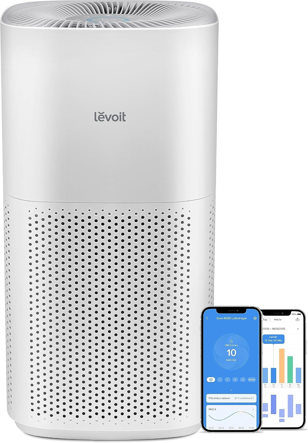 Levoit Core 600S HEPA Luchtreiniger voor ruimtes tot 147 m² - Wit