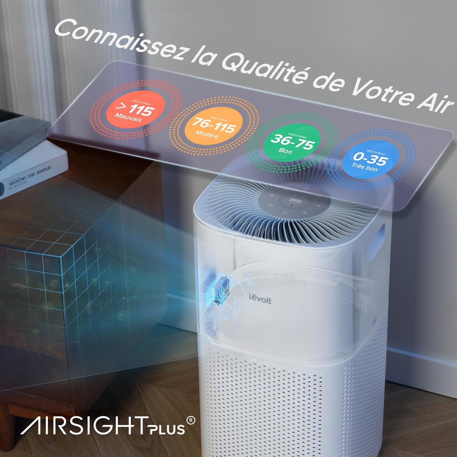 Levoit Core 600S HEPA Luchtreiniger voor ruimtes tot 147 m² - Wit