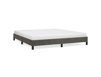 vidaXL Bedframe zonder matras 160x200 cm fluweel donkergrijs