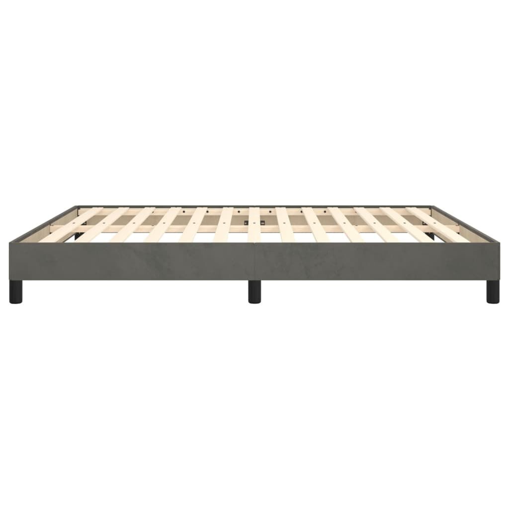 vidaXL Bedframe zonder matras 160x200 cm fluweel donkergrijs