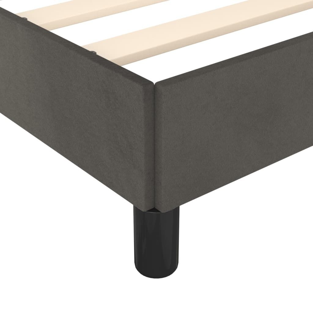 vidaXL Bedframe zonder matras 160x200 cm fluweel donkergrijs