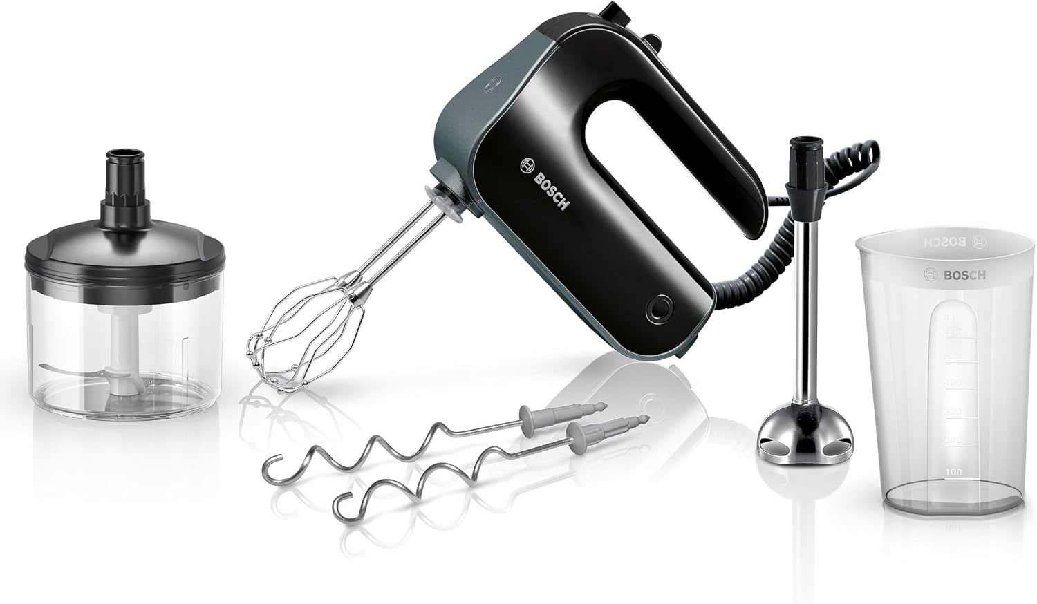Bosch Styline Handmixer - 850 Watt - Zwart - Inclusief hakmolen en mengvoet