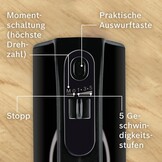 Bosch Styline Handmixer - 850 Watt - Zwart - Inclusief hakmolen en mengvoet