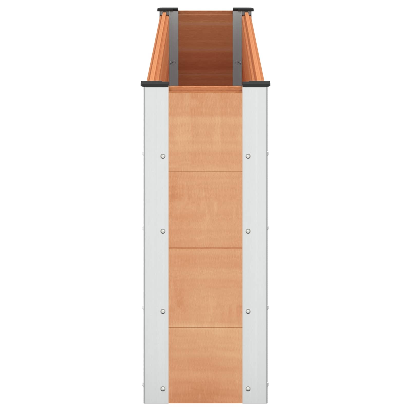 vidaXL Verhoogde plantenbak Bruin 200 x 30 x 72 cm WPC en Aluminium