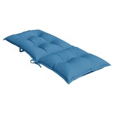 vidaXL Stoelkussens 6 st hoge rug 120x50x7 cm stof gemêleerd blauw