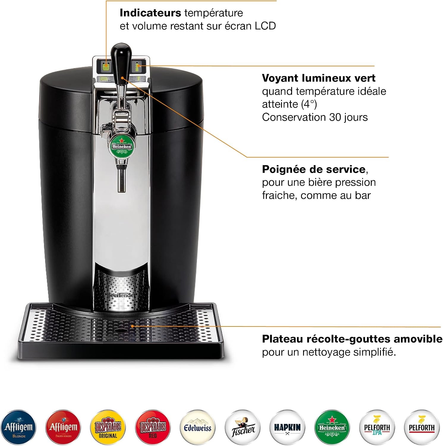 Krups VB700800 Biertap - Zwart - 5 Liter