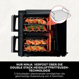 Ninja Double Stack Heißluftfritteuse 7,6 liter - Zwarte Airfryer met dubbele lade