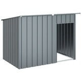 Hondenhok met dak 153x91x110 cm Staal Antraciet (54% Korting!)