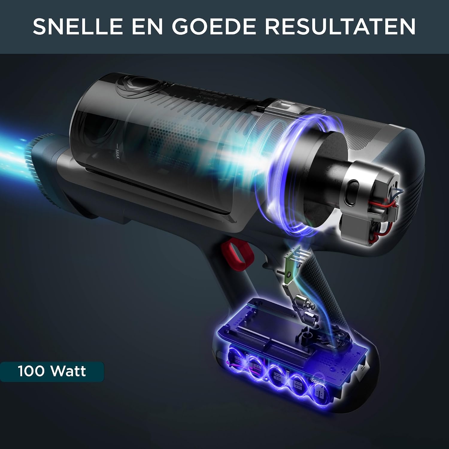 Rowenta XPert 6.60 Smart RH6471WO Draadloze Steelstofzuiger, 100W Motor, Lange Gebruiksduur, Smart App Bediening, HEPA Filter, Meerdere Zuigmonden