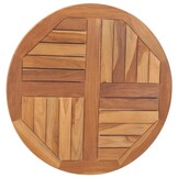 vidaXL Tafelblad rond 2,5 cm 70 cm massief teakhout