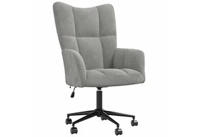 Relaxfauteuil fluweel lichtgrijs - 46% korting