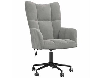 vidaXL Relaxstoel fluweel lichtgrijs
