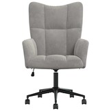 vidaXL Relaxstoel fluweel lichtgrijs