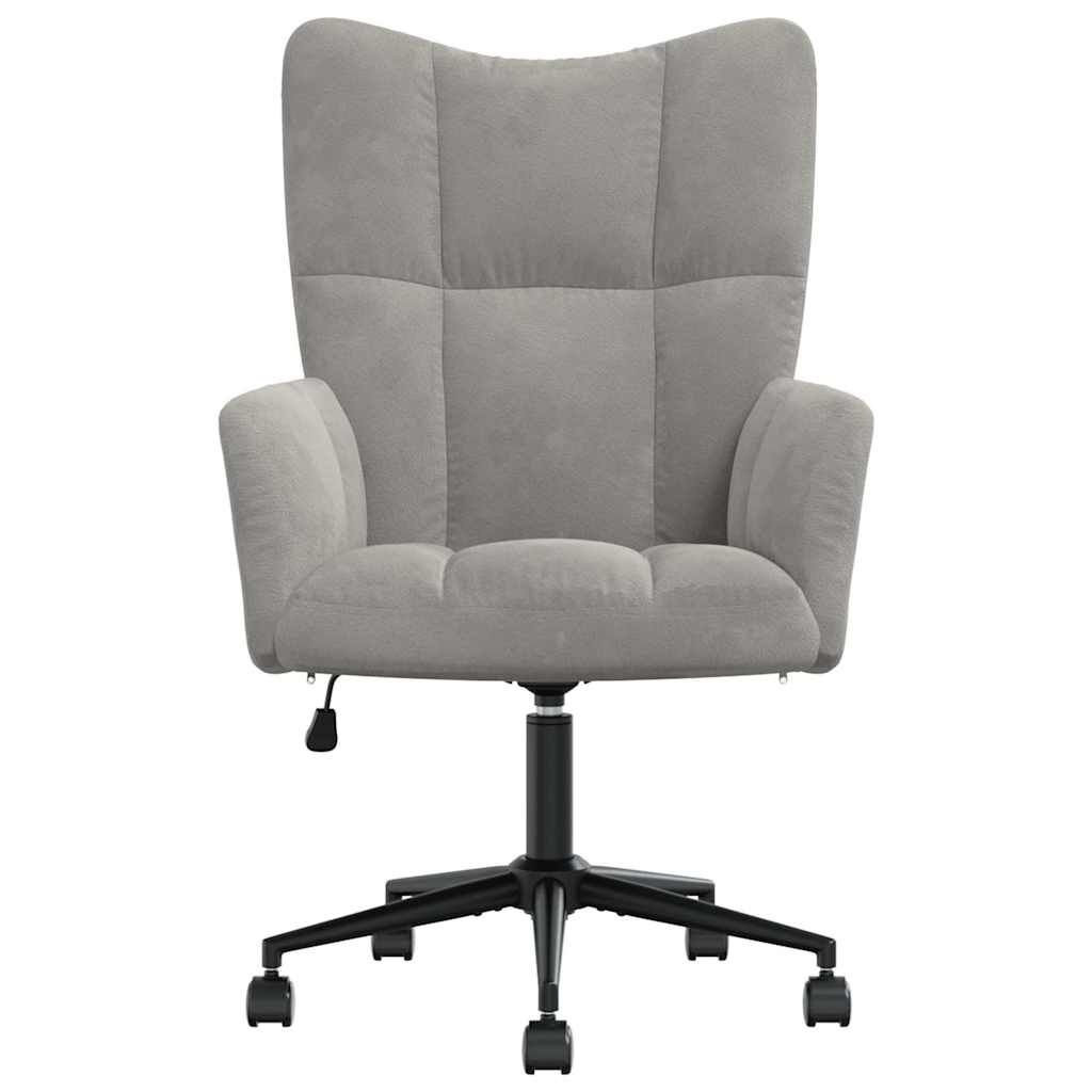 vidaXL Relaxstoel fluweel lichtgrijs