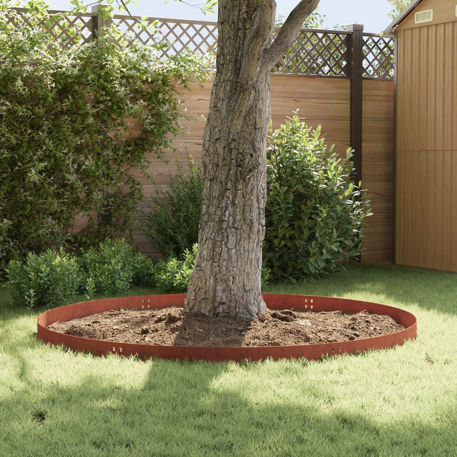 vidaXL Gazonrand 50 st 100 x 15 cm Staal Roestig