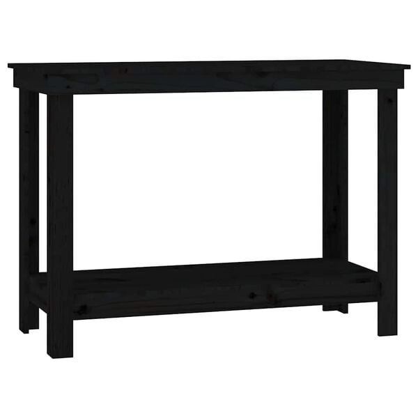 vidaXL werkbank 110x50x80 cm massief grenenhout zwart