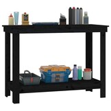 vidaXL werkbank 110x50x80 cm massief grenenhout zwart