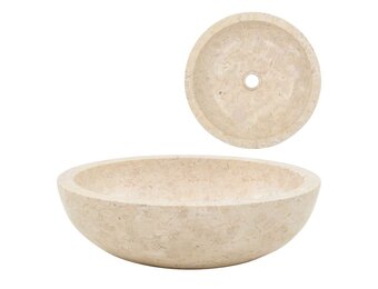 vidaXL Gootsteen 40x12 cm marmer crème