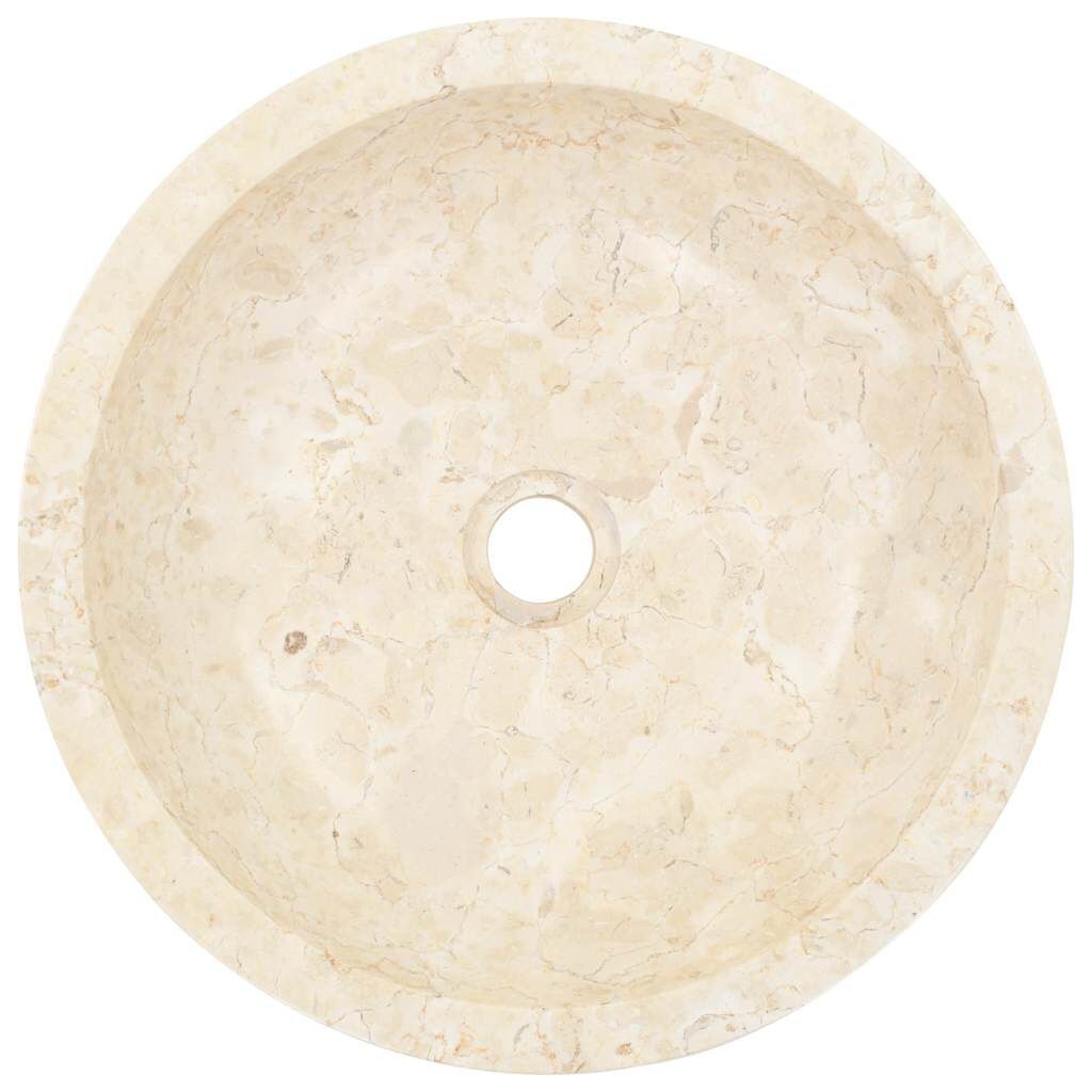 vidaXL Gootsteen 40x12 cm marmer crème