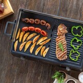 Cecotec PerfectRoast 3000 Elektrische tafelgrill, 3000 W, gemengd kookoppervlak, Rockstone-antiaanbaklaag, regelbare thermostaat, vetopvangbak - Maat PerfectRoast