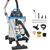 Vacmaster Nat- en droogzuiger 1500W - 30L RVS stofzuiger
