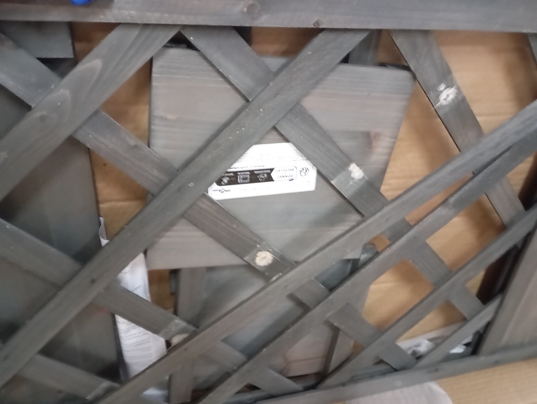 vidaXL Latwerkplantenbak 50x25x90 cm massief vurenhout grijs