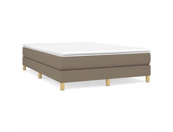 vidaXL Boxspring bed stof taupe 140x190 cm