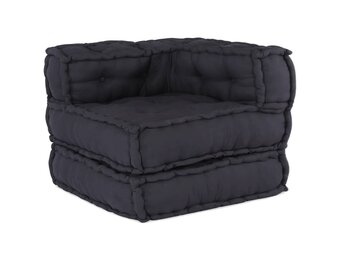 vidaXL Poef modulair 70x70x54 stof antracietkleurig