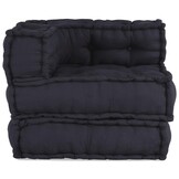 vidaXL Poef modulair 70x70x54 stof antracietkleurig