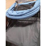 vidaXL Tweelingkinderwagen tandem staal marineblauw
