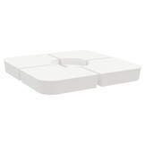 vidaXL 4-delige Set parasolvoeten voor kruisvoet parasol 100 kg PP