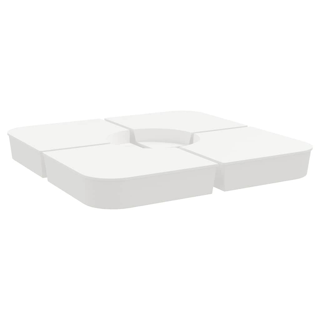 vidaXL 4-delige Set parasolvoeten voor kruisvoet parasol 100 kg PP