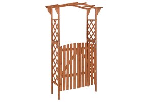 Pergola met poort van vurenhout - 116x40x204 cm - 34% korting