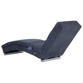 vidaXL Massage chaise longue kunstsuède grijs