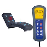 vidaXL Massage chaise longue kunstsuède grijs