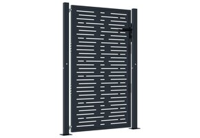 Antraciet Poort 105x130 cm Staal - 35% Korting