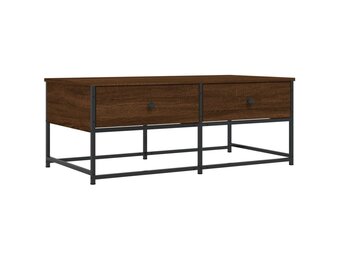 vidaXL Salontafel 100x51x40 cm bewerkt hout bruin eikenkleur