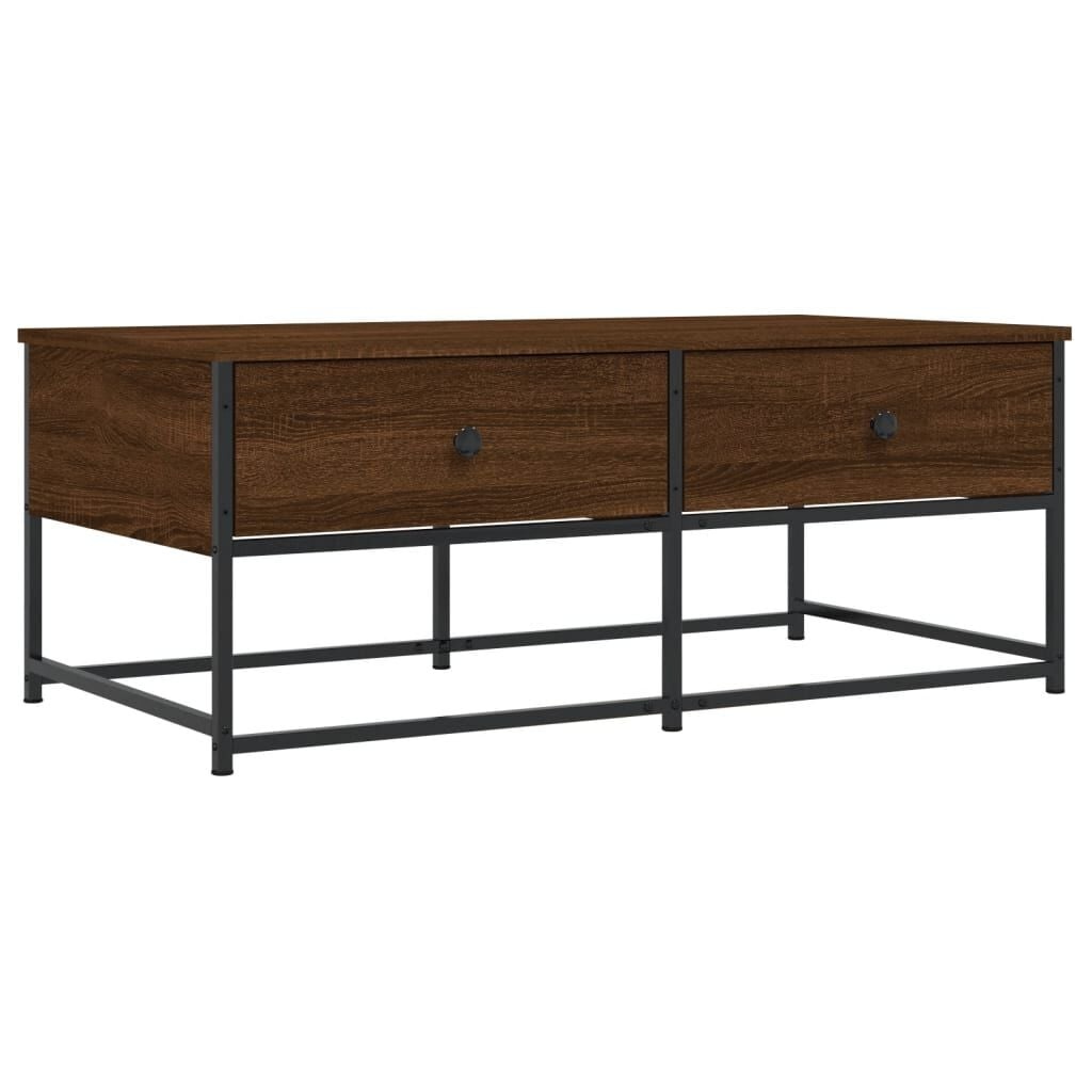 vidaXL Salontafel 100x51x40 cm bewerkt hout bruin eikenkleur