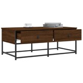 vidaXL Salontafel 100x51x40 cm bewerkt hout bruin eikenkleur