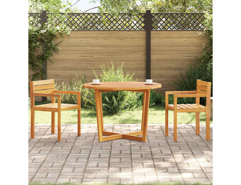 vidaXL Tuintafel rond Ø110x75 cm massief acaciahout