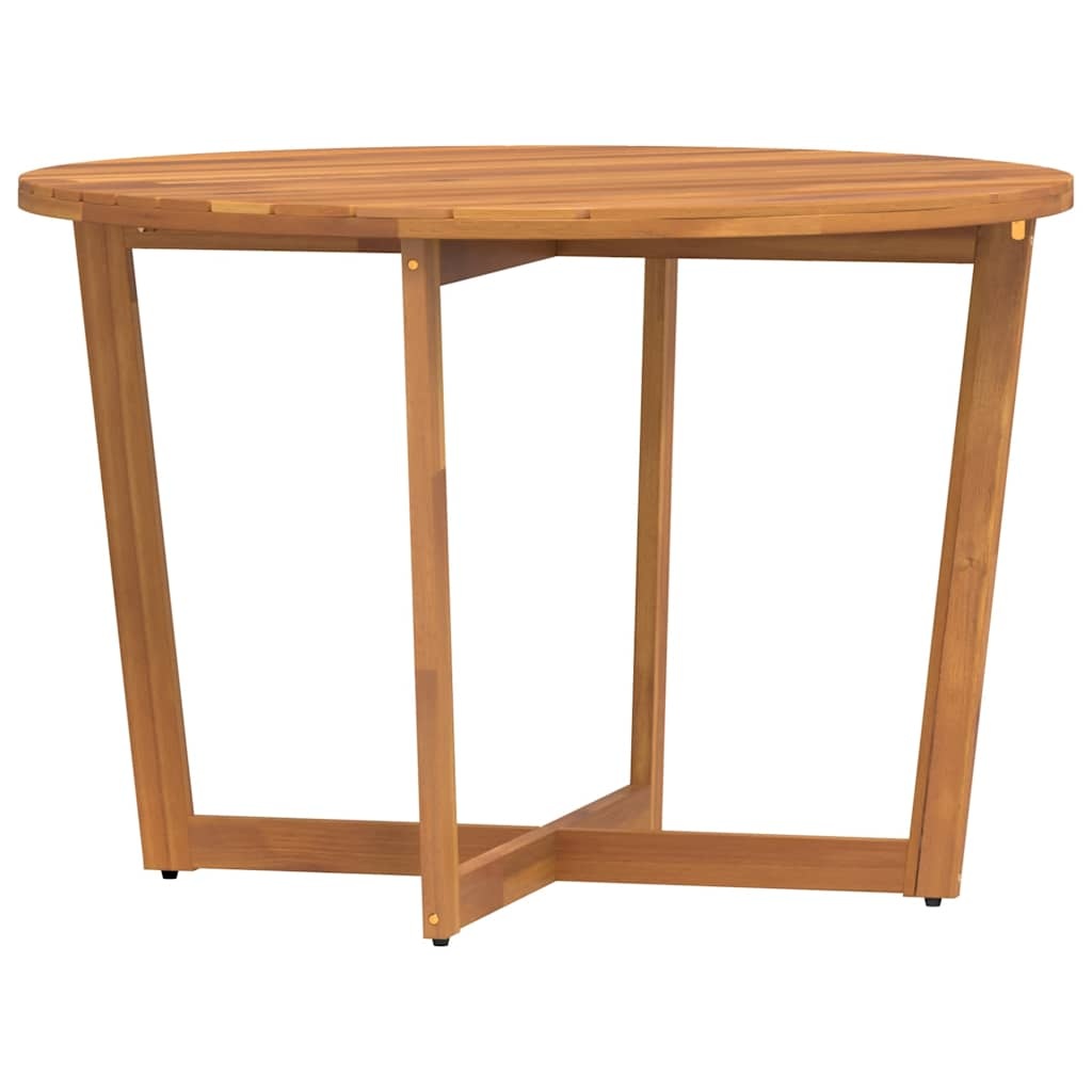 vidaXL Tuintafel rond Ø110x75 cm massief acaciahout
